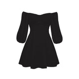 Coachella Music Festival Outfits Solid Color Fashion Women's Sexy Lantern Sleeve Dress