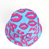 Bucket Hat Fishing Cap Cotton Print Fisherman Hat Outdoor Color Sun-Proof