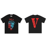 Vlone T Shirt Loose Men'S And Women'S Reflective T-Shirt Summer