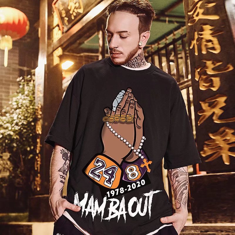 Men T-Shirts Printed Loose Half Sleeve