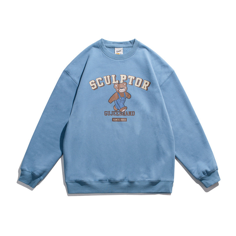 Crew Neck Sweatshirts for Men Men's Autumn Casual Sweater Printed Long Sleeve round Neck Men