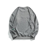 Crew Neck Sweatshirts for Men Men's Clothing Retro Alphabet Printed Crew Neck Sweatshirt