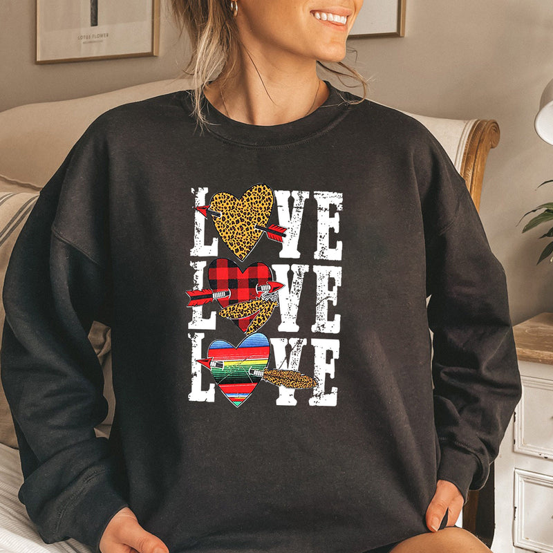 Valentine's Day T Shirt Sweater Sweater Love Letter Heart Printing Fleece