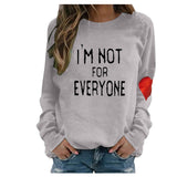 Valentine 'S Day T Shirt Love Letter Print Long Sleeve Women 'S Sweater