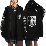 Anime Hoddies Anime Attack on Titan Zipper Sweater Leisure Sports Sweater Coat