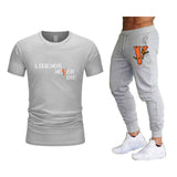 Vlone T Shirts & Pants 2 Piece Set T-Shirt Men'S Suit Printed Sports