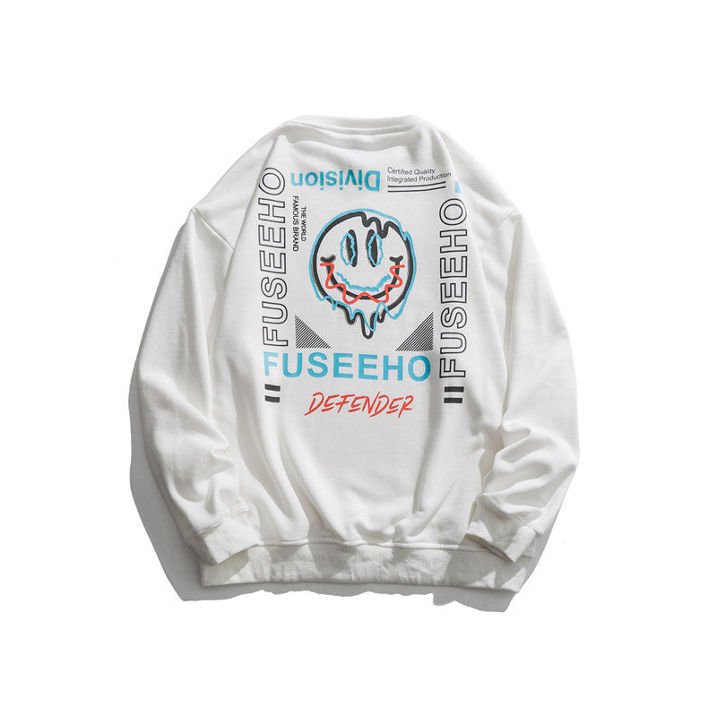 Crew Neck Sweatshirts for Men Menswear Autumn Clothes Printed Crew Neck Sweatshirt Boys Sports Top