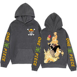 Anime Hoddies King of the Sea Sweater One Piece Anime Hoodie Luffy Coat