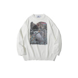 Man Fall Outfits Vintage Sweater Men's and Women's High Street Fashion Brand Pullover Sweater Top
