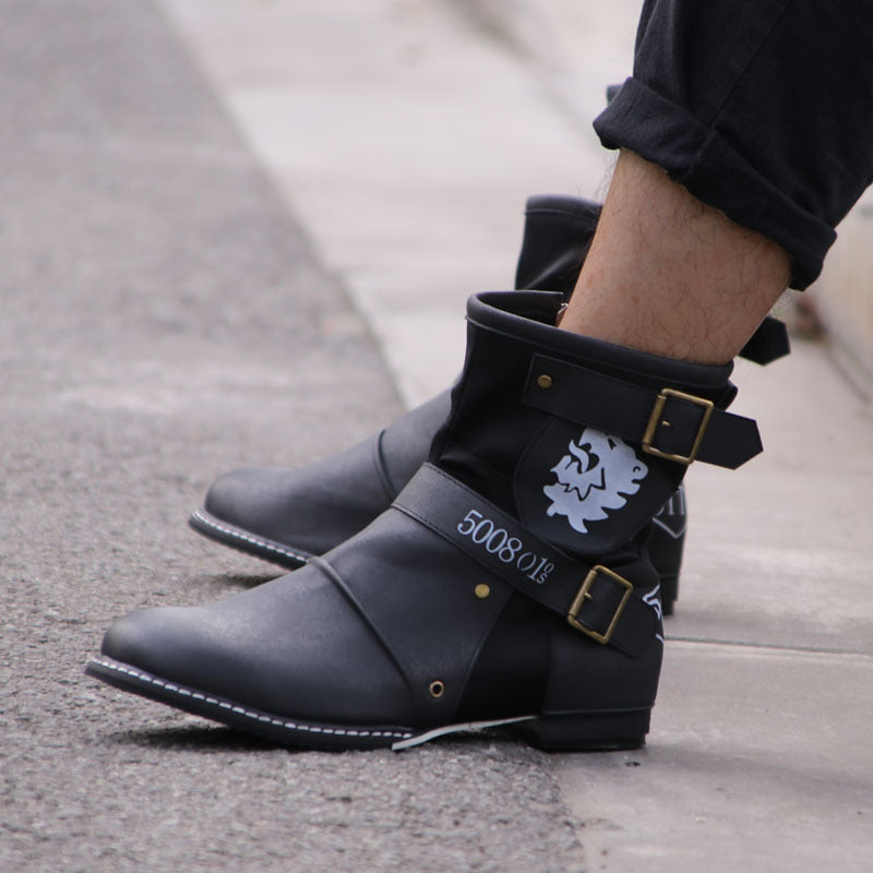 Yellowstone Cowboy Boots Autumn And Winter Vintage Metal Buckle Side Zipper Men'S Large Size Leather Boots