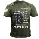Man T Shirt Cotton round Neck Heat Transfer Patch T-shirt