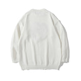Men Sweater Towel Embroidery Love Sweater Men Street Tide Brand Loose Round Neck Sweater