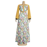 African Dashiki Dress Women's plus Size round Neck Dress