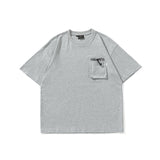 Men T Shitrs Double Pocket Round Neck