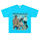 Film Star T Shirt Summer Loose Heavy round Neck Street T-shirt Men and Women