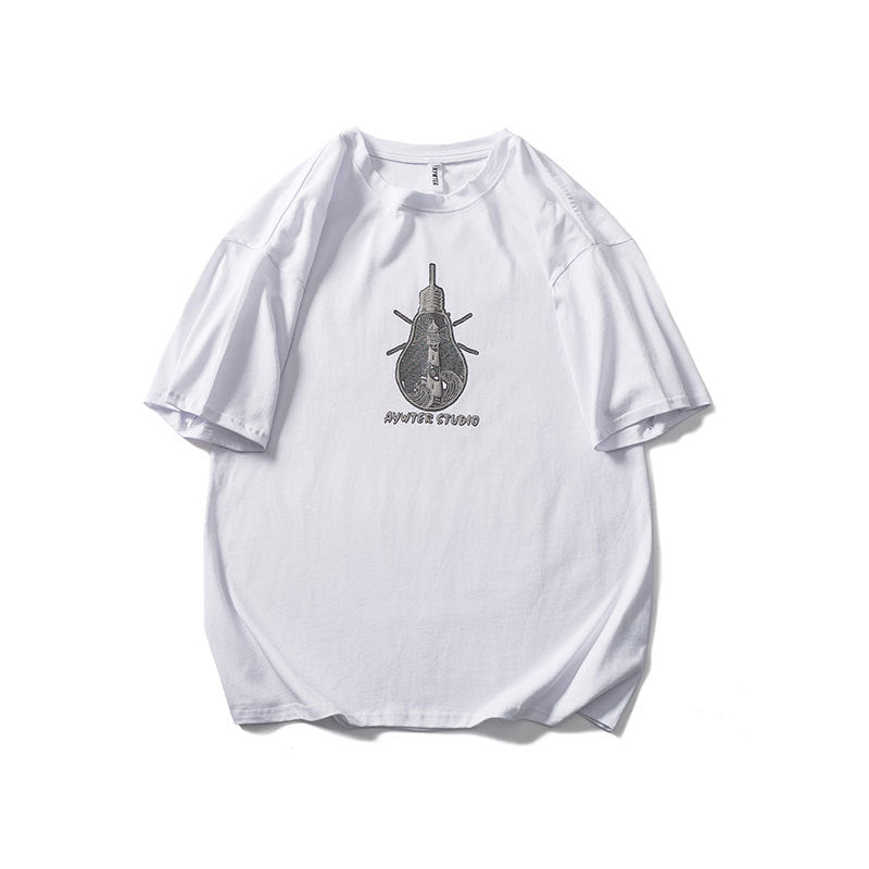 Men T Shitrs Pattern Printing Casual