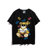 Moschino T Shirt Teddy Bear Pattern Quick-Drying Loose Short Sleeve