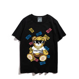 Moschino T Shirt Teddy Bear Pattern Quick-Drying Loose Short Sleeve