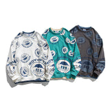 Crew Neck Sweatshirts for Men | Cartoon round Neck Sweater Loose Top