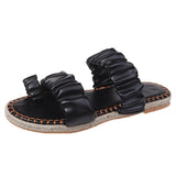 Women Open Toe Sandals Flats Plus Size Women's Sandals Toe Covering Flat
