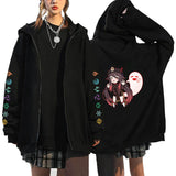 Men Hoodie Original God Genshin Spring and Autumn Leisure plus Velvet Hooded Zipper Sweatshirt