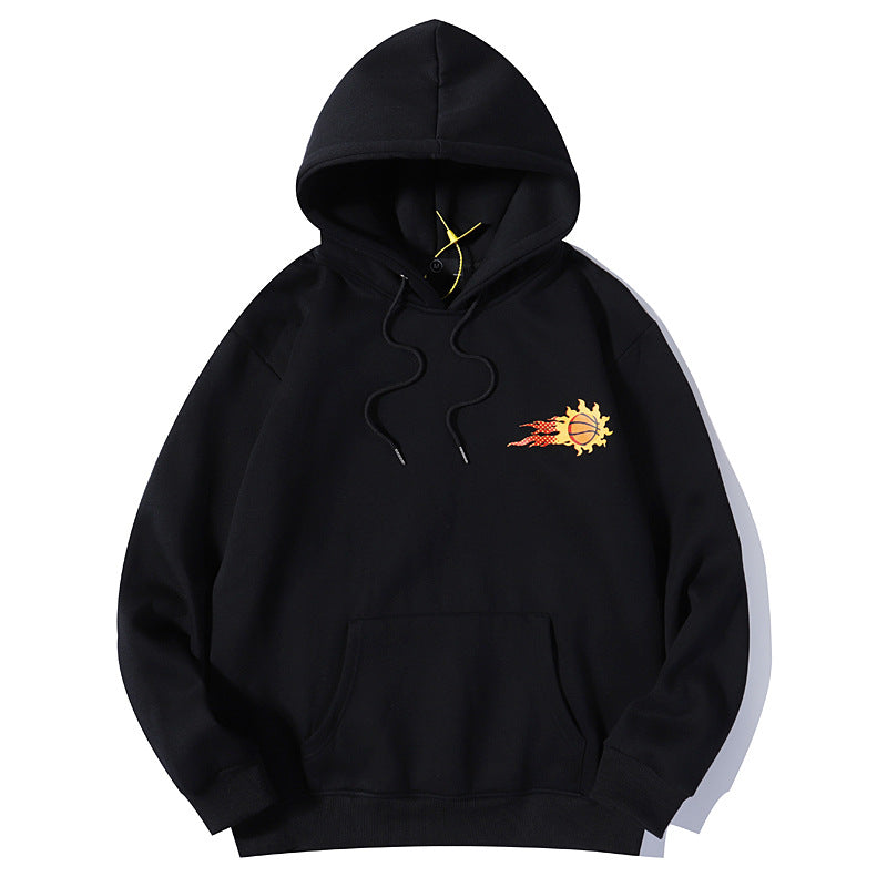 Kanye West Sunday Service Hoodie Autumn And Winter Suns Printing Hooded Fleece Lined Sweater Couple