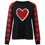 Valentine's Day T Shirt Heart Printing Pattern Valentine's Day T-shirt