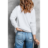 Merry and Bright Sweatshirts Rainbow Letter Printing Stitching Design Sweater