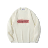 Men Sweater Letter Jacquard Knitwear Men Loose Pullover