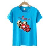 Valentine's Day T Shirt Short-Sleeved Men's and Women's Letter Printed T-shirt Top