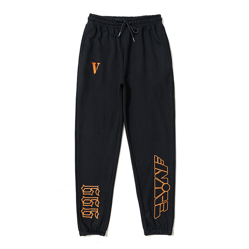 Vlone Pant V Casual Large Size Men'S And Women'S Trousers Sweatpants