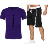 Fog Fear Of God T Shirt & Shorts 2 Piece Set Loose T-Shirt Cotton Men'S Casual Male