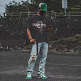 Askyurself T Shirt Sanskrit Circle Printing inside-out Wear Design Loose Couple