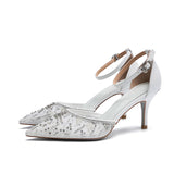 Low Heel Wedding Shoes Bridal Shoes White Wedding Shoes Women's High Heels