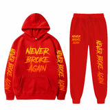 Never Broke Again Hoodie Casual Hooded Sweatshirt Casual Sports Pants