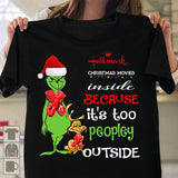 Men and Women Grinch Shirt Christmas Grinch Pattern Crew Neck T-shirt