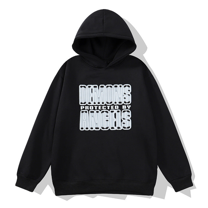 Kanye West Sunday Service Hoodie Wall & Metal Necklace Printed Velvet Padded Hooded Sweatshirt