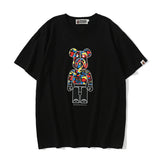 Bape Bearbrick T Shirt Camouflage Loose Short Sleeve Men And Women Same Style