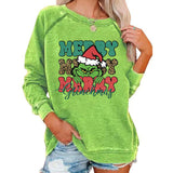 Men and Women Grinch Sweater Christmas Cute round Neck Sweater
