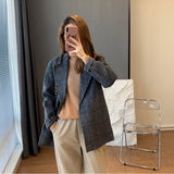 Naomi Watts Gypsy Outfits Cashmere Wool Overcoat Slimming Plaid Woolen Coat