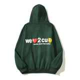 Kanye West Sunday Service Hoodie M Smiley Face Puff Print Velvet Padded Hooded Sweatshirt