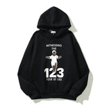 Kanye West Sunday Service Hoodie Angel Printed Hoodie Fog