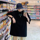 Men T-Shirts Letter Print Loose Casual