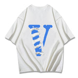 Vlone T Shirts Summer Men'S Printed Casual Short Sleeve