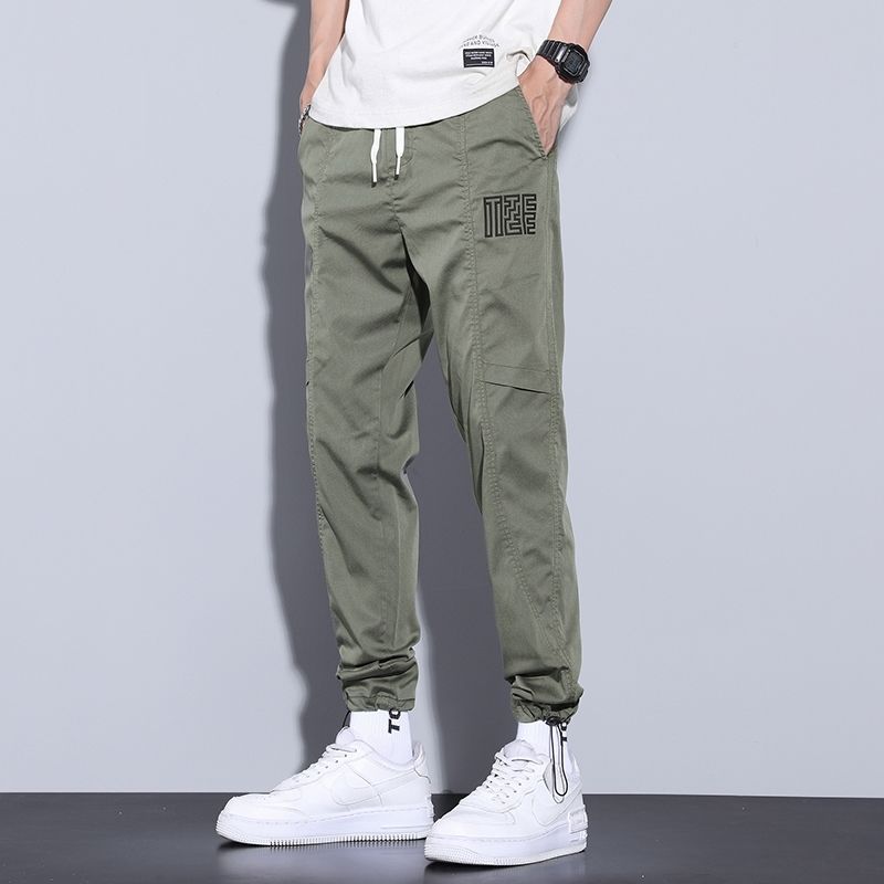 Cuffed Cargo Pants Casual Pants Men's Summer Loose Jeans