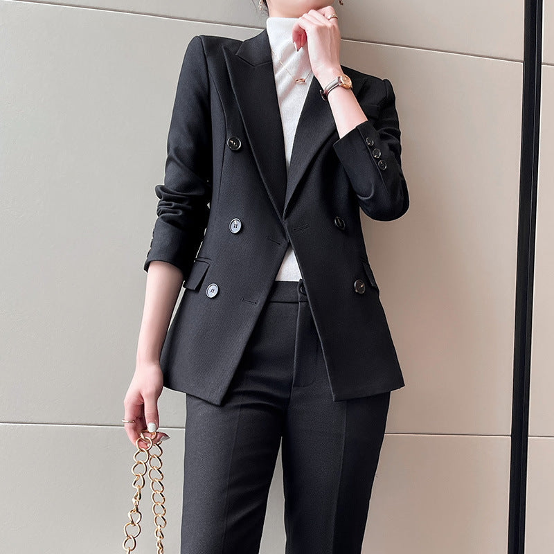 Interview Suit Women Black Suit Female Spring and Autumn Coat