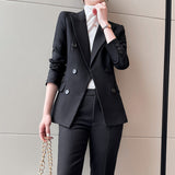 Interview Suit Women Black Suit Female Spring and Autumn Coat