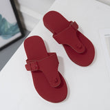 Women Open Toe Sandals Flats Summer Casual Large Size Flip-Toe Sandals