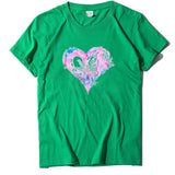 Valentine's Day T Shirt Short Sleeve Heart Printing Casual Summer Top
