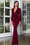 Valentine's Day Dress Deep V-neck Sexy Small Trailing Dress for Women